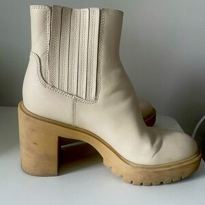Dolce Vita Castor H20 Ivory Leather Bootie